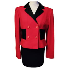 Chantal Thomass-CHANTAL THOMASS VESTE COUTURE LAINE CAPITAINE 4 BOUTONS  T 42/44-Rouge