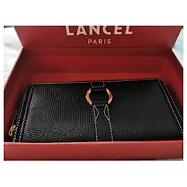 Lancel-carteras-Negro,Gold hardware