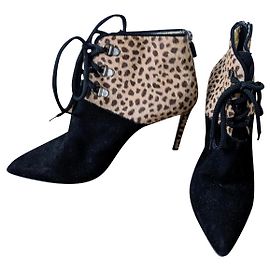 Bottines léopard Walter Steiger Noir Jaune
