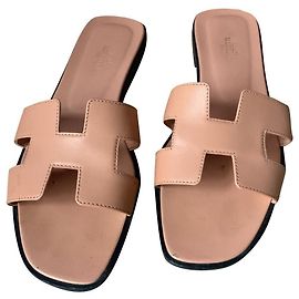 Mule rosa Dawn Hermès Oran 38 Rosa