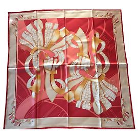 Lenço de seda Cartier vermelho Vermelho