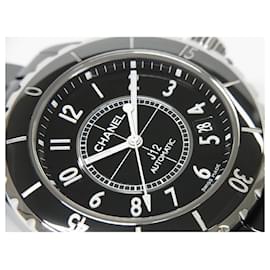 Chanel-Chanel J12 Automatic black ceramic 38 mm H0685 Mens-Silvery