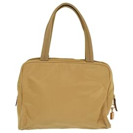 Prada-PRADA Hand Bag Nylon Brown Auth ac1463-Brown