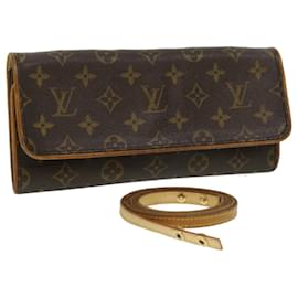Louis Vuitton-LOUIS VUITTON Monogram Pochette Twin GM Shoulder Bag M51852 LV Auth am3572-Monogram
