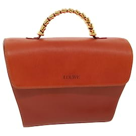 Loewe-LOEWE Twist Hand Bag Leather Red Auth am3594-Red