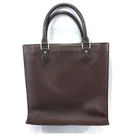 Louis Vuitton-Mocha Epi Leather Flat Bag-Dark brown