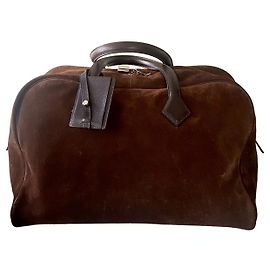 Hermès Borsa weekend Victoria in camoscio marrone Marrone scuro