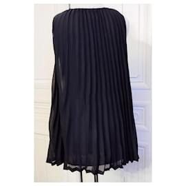 Yumi Kim-YUMI TUNIC DRESS DRESS RELIEF ROSETTES PLEATED BACK CLOSURES S M/L OR S 42-Black