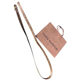 Cinto Louis Vuitton Monogram Couro Marrom e Dourado Dourado Castanho escuro