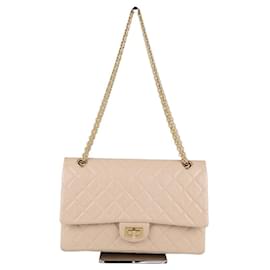 Chanel-Reissue 2.55 large size (Style 226)-Beige