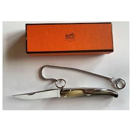 Hermès-NEW Buffalo Mongin Cannif Knife-Silvery