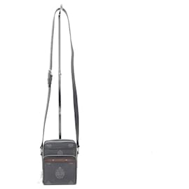 Berluti-NEW BERLUTI ODYSSEE MILES SHOULDER BAG IN CANVAS AND BLACK LEATHER NEW BAG-Black