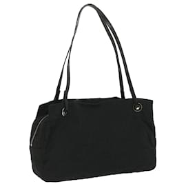 Fendi-Sac à bandoulière en toile FENDI Zucca Noir Auth rd4263-Noir