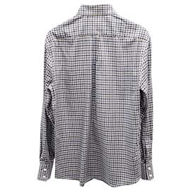 Brunello Cucinelli-Brunello Cucinelli Gingham Long Sleeve Shirt in Multicolor Cotton-Other