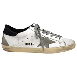 Autre Marque-Golden Goose Super Star Low-Top Sneakers in White Leather -White