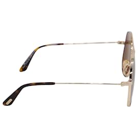Tom Ford-Tom Ford Square Pilotensonnenbrille aus goldfarbenem Metall-Golden