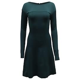 Theory-Theory Catalina – Langärmliges Scuba-Kleid aus grüner Viskose-Grün