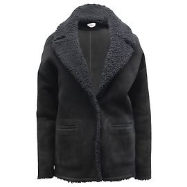 Ba&Sh Shearling Jacket in pelle di agnello nera Shearling Nero