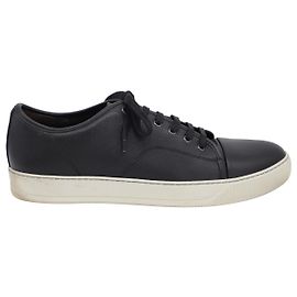 Lanvin DBB1 Tênis cano baixo em couro de bezerro preto Preto