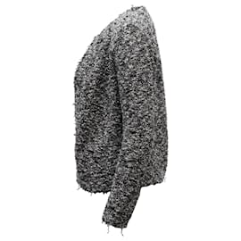 Iro-IRO Chada Knit Open-Front Jacket in Grey Acrylic-Grey