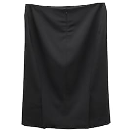 Theory-Theory Golda 2 Pencil Skirt in Black Polyester-Black