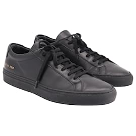 Autre Marque-Common Projects Achilles Low Top Sneakers in Black Leather-Black