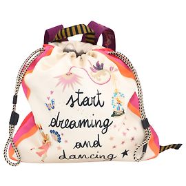 Etro "Start Dreaming and Dancing Print" Rucksack mit Kordelzug in mehrfarbiger Viskose Mehrfarben