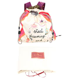 Etro-Etro "Start Dreaming and Dancing Print" Drawstring Backpack in Multicolor Viscose-Multiple colors