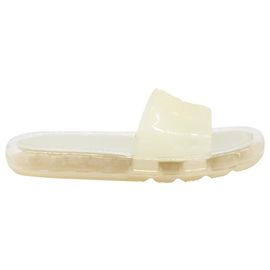 Ciabatte Tory Burch Bubble Jelly Logo in gomma avorio Beige