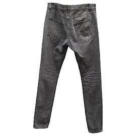 Saint Laurent-Saint Laurent Skinny Jeans in Grey Cotton Denim -Grey