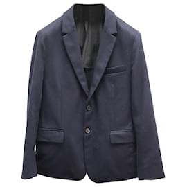 Autre Marque-Ami Single-Breasted Blazer in Navy Blue Wool-Blue,Navy blue