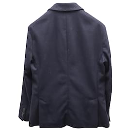 Autre Marque-Ami Single-Breasted Blazer in Navy Blue Wool-Blue,Navy blue