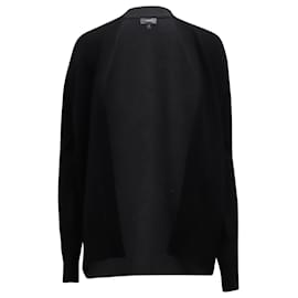 Theory-Theory Cardigan Oversize in Cashmere con Apertura Frontale in Lana Nera-Nero