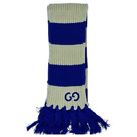 Bufanda Gucci de algodón azul y blanco Azul