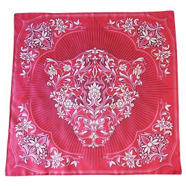 Cartier lenço de seda pantera Vermelho