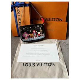 Louis Vuitton-Louis Vuitton Xmas Monogram Mini Pouch 2021 London-Brown