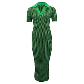 Fendi-Fendi Checked Jacquard-Knit Midi Dress In Green Viscose-Other