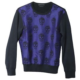 Sudadera Alexander McQueen Skull en algodón azul Azul
