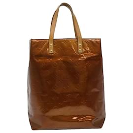 Louis Vuitton-LOUIS VUITTON Monogram Vernis Reade MM Hand Bag Bronze M91143 LV Auth ac1643-Bronze