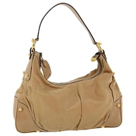 Gucci-GUCCI Shoulder Bag Leather Beige 211966 Auth ar8735-Beige
