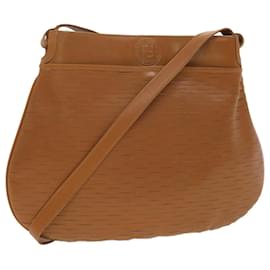 Fendi-FENDI Shoulder Bag Leather Brown Auth ar8740-Brown