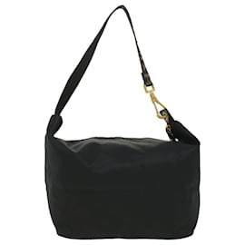 Fendi-FENDI Shoulder Bag Canvas Black Auth bs3715-Black