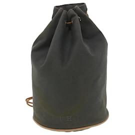 Hermès-HERMES Polochon Mimill Shoulder Bag Canvas Gray Auth bs3647-Grey