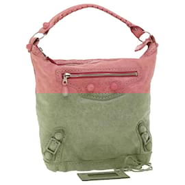 Balenciaga-BALENCIAGA Cabas de Giant Day Shoulder Bag Leather Pink Auth am3622-Pink