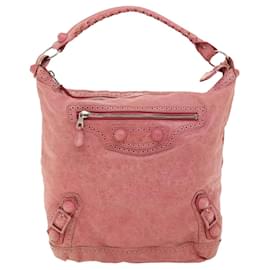 Balenciaga-BALENCIAGA Cabas de Giant Day Shoulder Bag Leather Pink Auth am3622-Pink