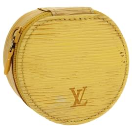 Louis Vuitton-LOUIS VUITTON Epi Ecrin bijou Coffret à Bijoux Jaune M48229 Auth LV 34393-Jaune