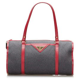 Yves Saint Laurent-YSL Canvas Handbag-Red