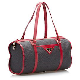 Yves Saint Laurent-YSL Canvas Handbag-Red