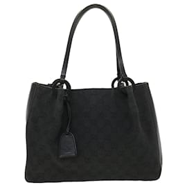 Gucci-gucci GG Canvas Tote Bag black 101919 Auth ac1639-Black
