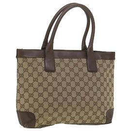 GUCCI Sac cabas en toile GG Beige Marron 0021119 Auth ar8723 Marron Beige